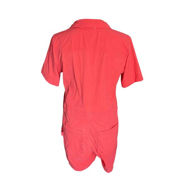 Duluth Womens Heirloom Gardening 7" Short Coveralls Stretch Carnation Red Size S - Picture 5 of 11